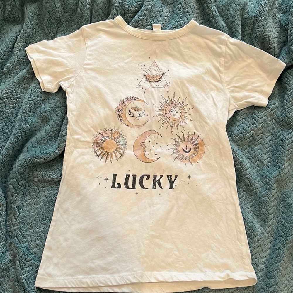 Jrs size small lucky witchy vibes tshirt